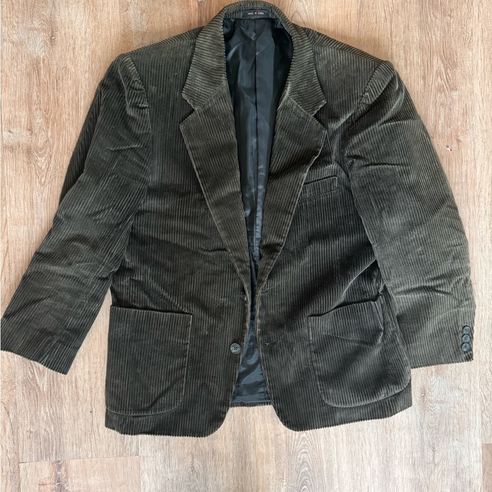 Dark Green Corduroy Blazer